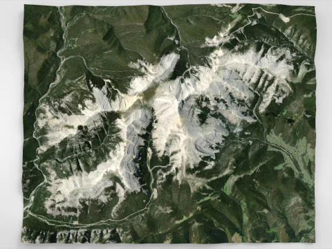 Monta&ntilde;a de los alces Bragg Creek Alberta Canad&aacute; Modelo 3D