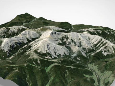 Monta&ntilde;a de los alces Bragg Creek Alberta Canad&aacute; Modelo 3D