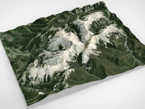 Monta&ntilde;a de los alces Bragg Creek Alberta Canad&aacute; Modelo 3D