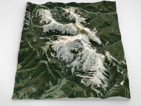 Monta&ntilde;a de los alces Bragg Creek Alberta Canad&aacute; Modelo 3D