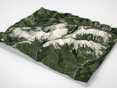 Monta&ntilde;a de los alces Bragg Creek Alberta Canad&aacute; Modelo 3D