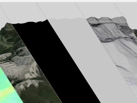 Monta&ntilde;a de los alces Bragg Creek Alberta Canad&aacute; Modelo 3D