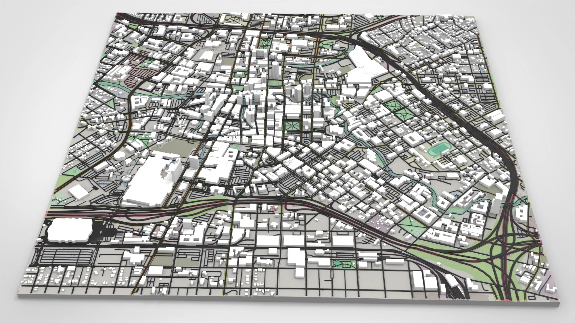 Paisagem urbana de San Antonio Alberta Modelo 3D .c4d .max .obj .3ds .fbx .stl .blend