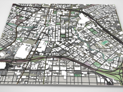 Cityscape San Antonio Alberta 3D Model