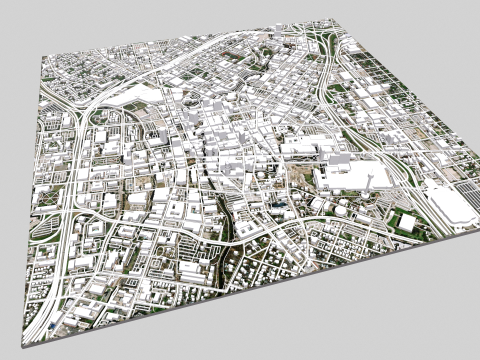 Cityscape San Antonio Alberta 3D Model