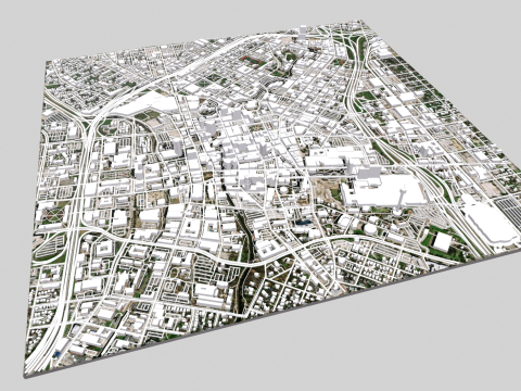Cityscape San Antonio Alberta 3D Model