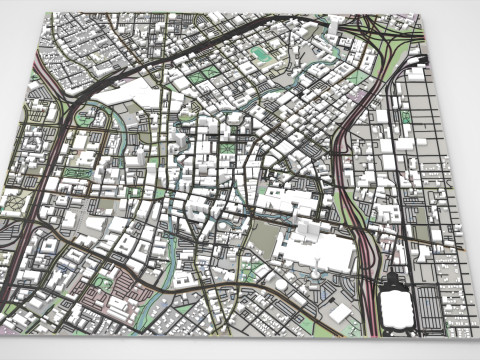 Cityscape San Antonio Alberta 3D Model