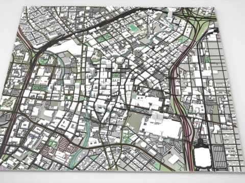 Paisagem urbana de San Antonio Alberta Modelo 3D