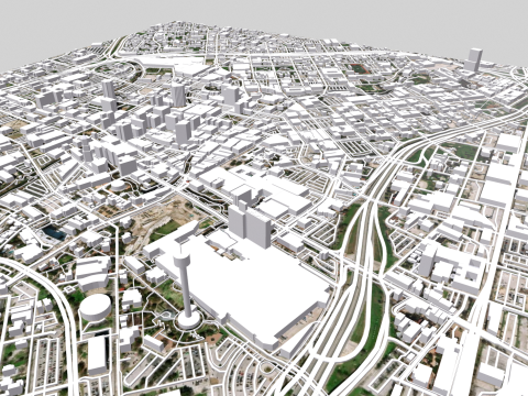Cityscape San Antonio Alberta 3D Model