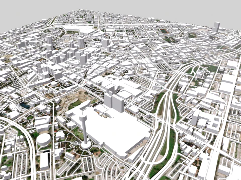 Paisagem urbana de San Antonio Alberta Modelo 3D