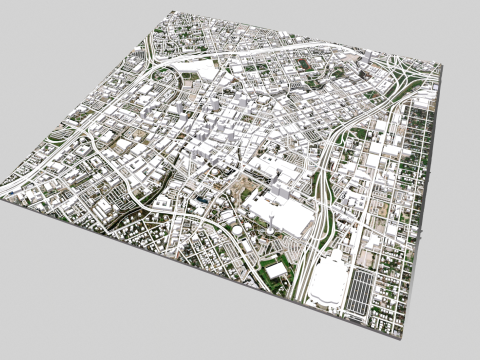 Cityscape San Antonio Alberta 3D Model