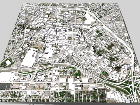 Cityscape San Antonio Alberta 3D Model
