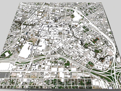 Paisagem urbana de San Antonio Alberta Modelo 3D