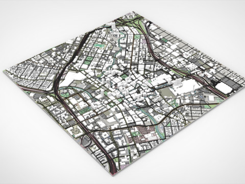 Cityscape San Antonio Alberta 3D Model