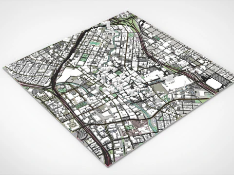 Paisagem urbana de San Antonio Alberta Modelo 3D