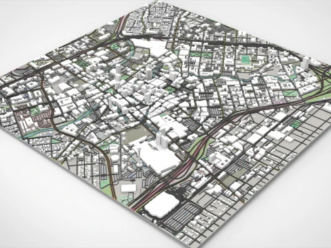 Paisagem urbana de San Antonio Alberta Modelo 3D