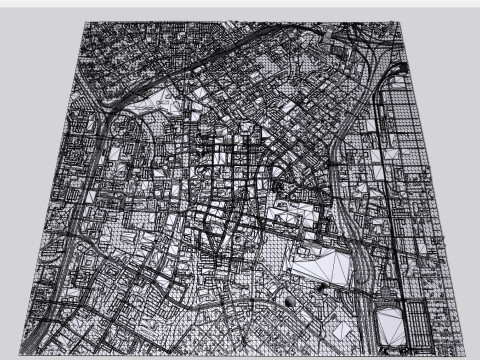 Cityscape San Antonio Alberta 3D Model