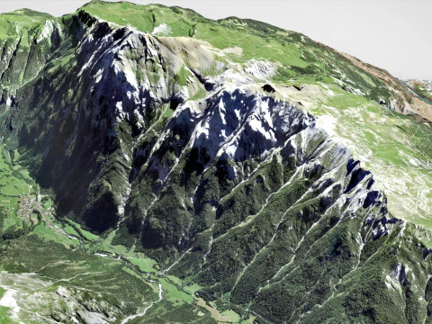 Berg Calanda Glarner Alpen Schweiz 3D Modell