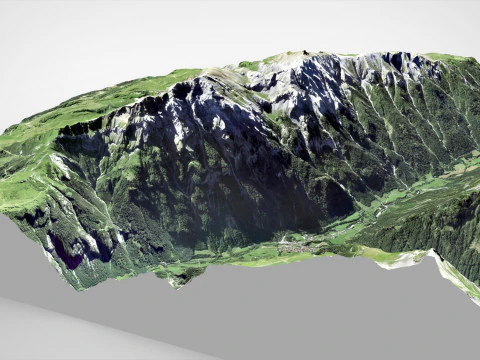 Montanha Calanda Glarus Alpes Su&iacute;&ccedil;a Modelo 3D