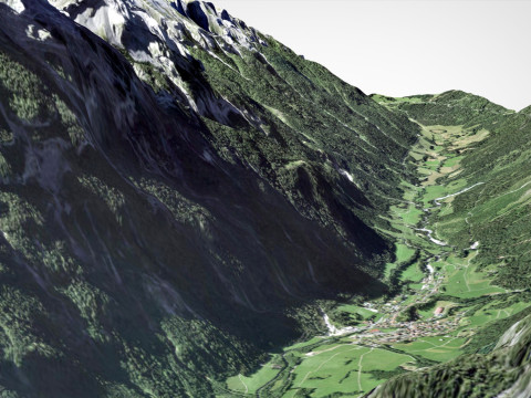 Mountain Calanda Glarus Alps Switzerland 3D मॉडल