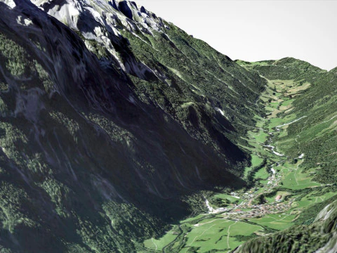 Montanha Calanda Glarus Alpes Su&iacute;&ccedil;a Modelo 3D