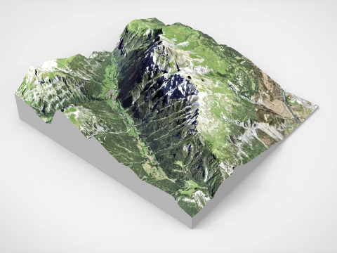 Montanha Calanda Glarus Alpes Su&iacute;&ccedil;a Modelo 3D