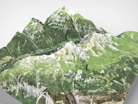 Mountain Calanda Glarus Alps Switzerland 3D मॉडल