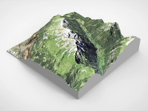 Montanha Calanda Glarus Alpes Su&iacute;&ccedil;a Modelo 3D