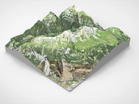 Montanha Calanda Glarus Alpes Su&iacute;&ccedil;a Modelo 3D