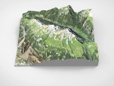 Montanha Calanda Glarus Alpes Su&iacute;&ccedil;a Modelo 3D