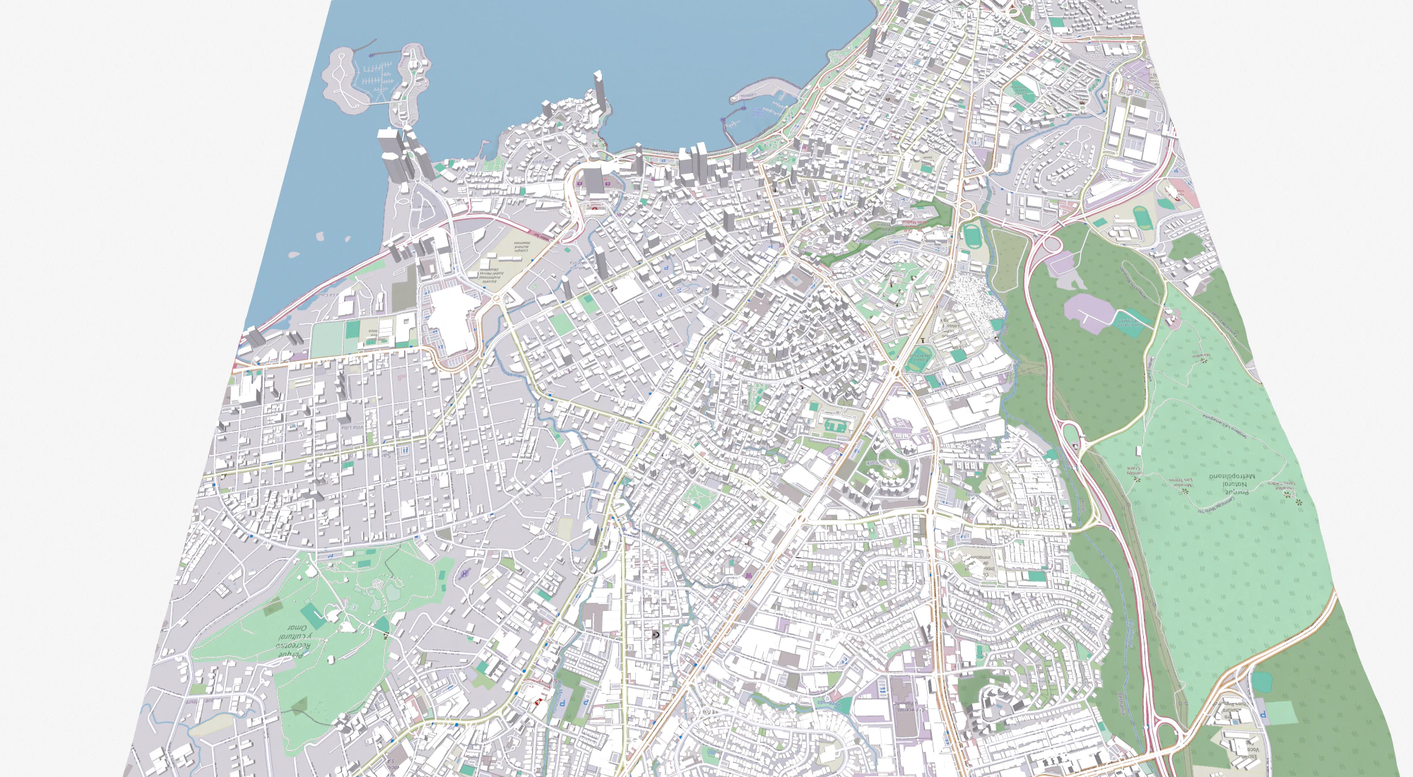Cityscape Panama City 3D Model .c4d .max .obj .3ds .fbx .stl .blend