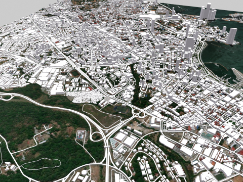 Cityscape Panama City 3D Model
