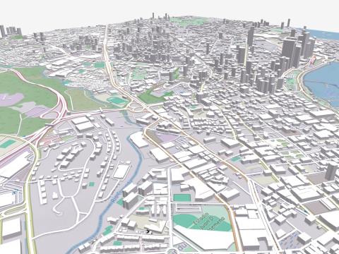 Cityscape Panama City 3D Model