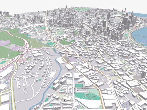 Cityscape Panama City 3D Model