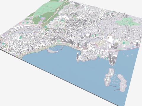 Cityscape Panama City 3D Model