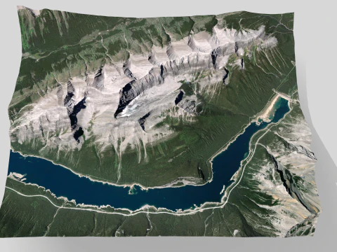 Old Goat Mountain, comt&eacute; de Kananaskis, Alberta, Canada Modèle 3D