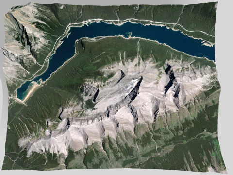 Old Goat Mountain Kananaskis County Alberta Canada 3D Model