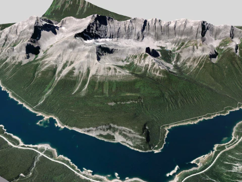 Old Goat Mountain Kananaskis County Alberta Canada 3D Model