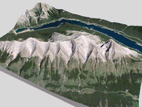 Old Goat Mountain Kananaskis County Alberta Canada 3D Model