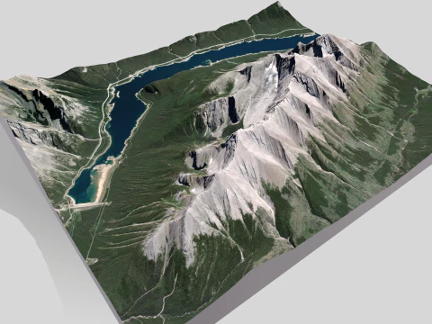 Old Goat Mountain Kananaskis County Alberta Canada 3D Model