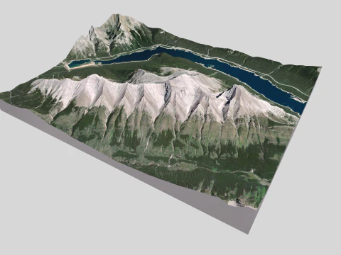 Old Goat Mountain Kananaskis County Alberta Canada 3D Model