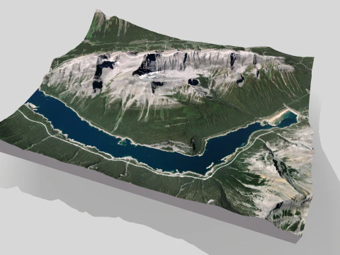 Old Goat Mountain Kananaskis County Alberta Canada 3D Model