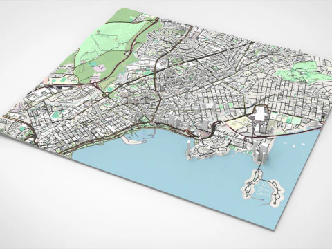 Paisaje urbano Izmir Turqu&iacute;a Modelo 3D