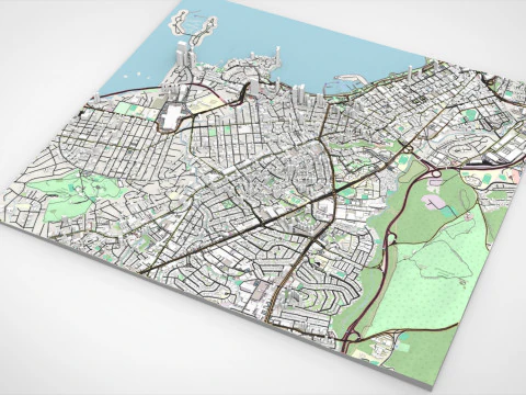 Paisaje urbano Izmir Turqu&iacute;a Modelo 3D