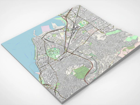 Paisaje urbano Izmir Turqu&iacute;a Modelo 3D