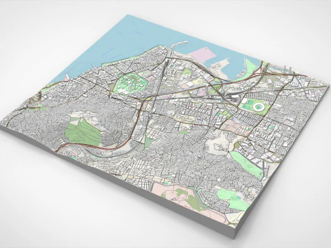 Paisaje urbano Izmir Turqu&iacute;a Modelo 3D