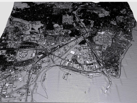 Paisaje urbano Izmir Turqu&iacute;a Modelo 3D