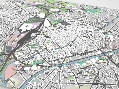 Cityscape Douai France 3D Model