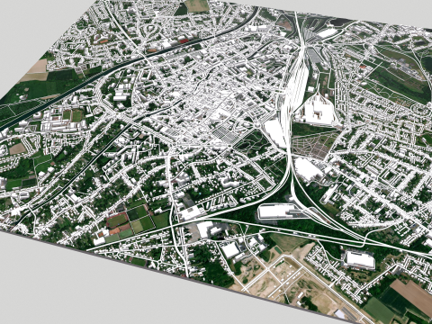Cityscape Douai France Modelo 3D