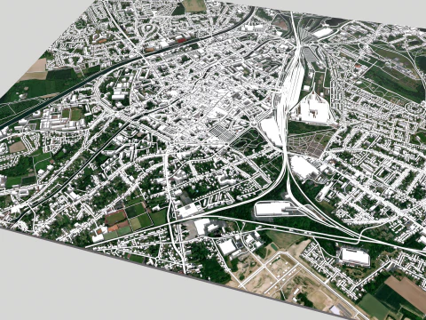 Cityscape Douai France 3D Model